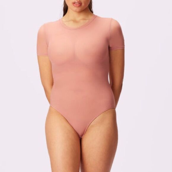 Parade Nude Silky 2 Layers Mesh Sheer Support Breathable Second Skin Bodysuit M - Picture 1 of 5